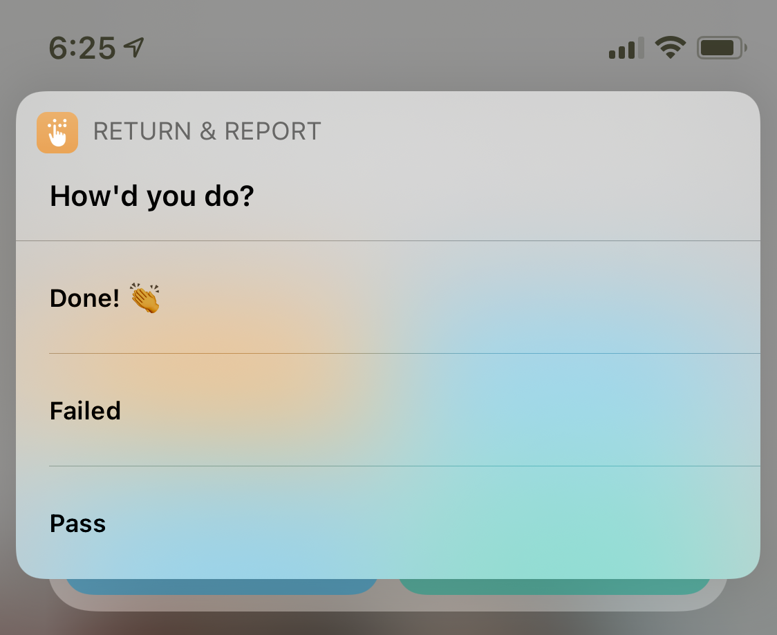 Marking a goal as done