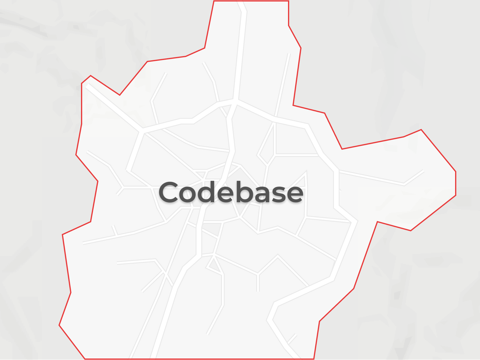 City highlighted on a vector map