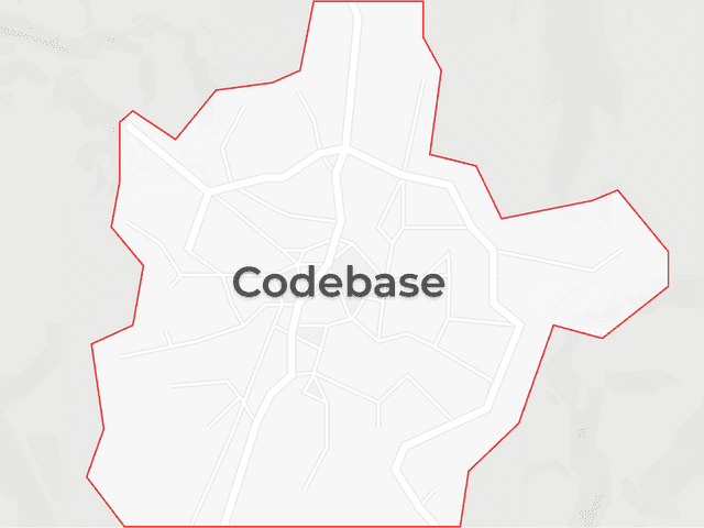 City highlighted on a vector map