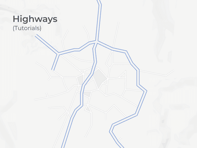 Highway cutting through the city without many turns